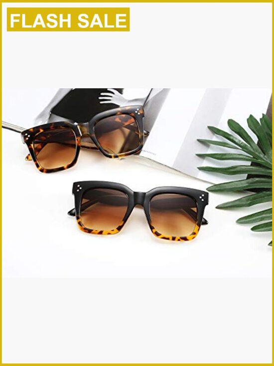 Vintage Square Sunglasses UV400 Protection Non-Polarized Retro Classic